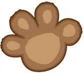 teddy bear paw print