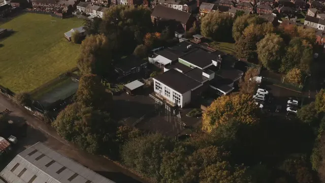 Overhead image of St. William's Catholic Primary, surrounded by trees