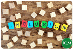 An image with the words inclusion written on it for inclusive school focus