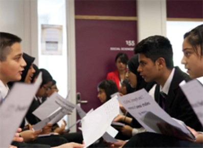Lively discussion amongst students