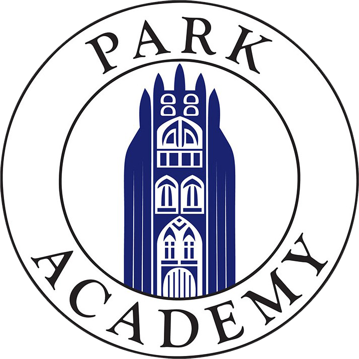 The logo for Park Academy featuring a graphic of a cathedral tower and the words "Park Academy"