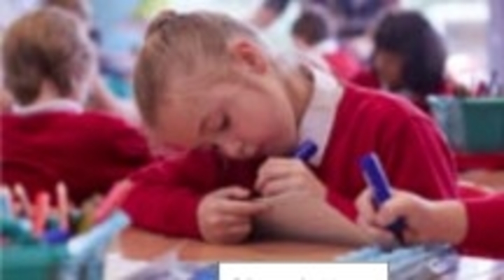 Working hard at school